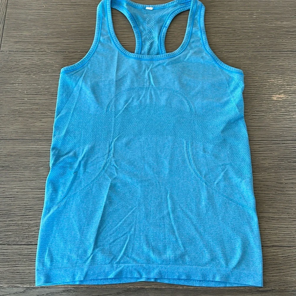 lululemon athletica Blue Racerback Tank Top